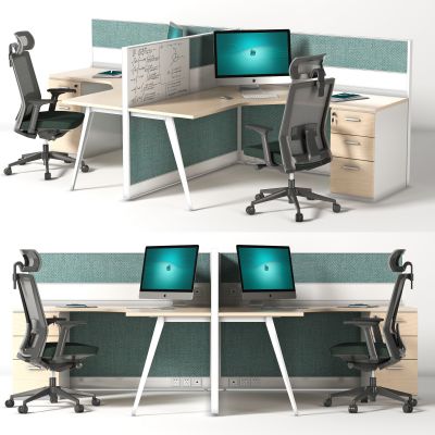 现代办公桌椅，办公桌，员工位，工作位，职员桌，桌上屏，工位，办公椅，桌椅，屏风工位，屏风，职员桌，职员椅，L型工位，L型屏风，直条屏风，直条工位