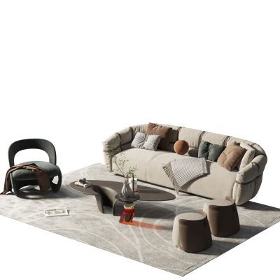 现代沙发茶几组合