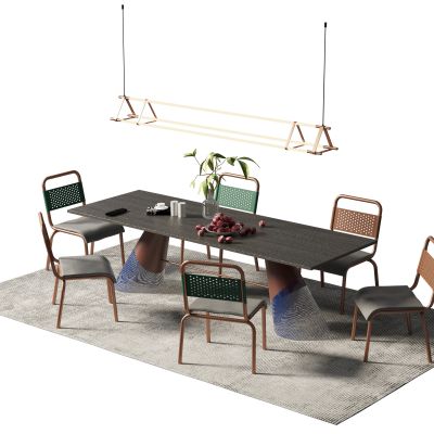 现代餐桌椅组合