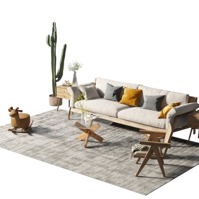 北欧风沙发茶几组合