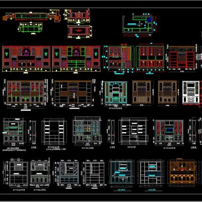 全屋定制 酒柜CAD图库