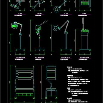 美容院器材 美疗设备CAD图块