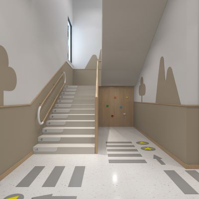 现代幼儿园楼梯间