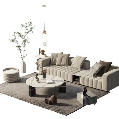 现代沙发茶几组合