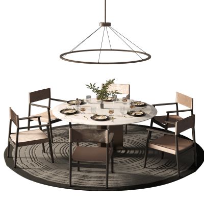 现代餐桌椅组合