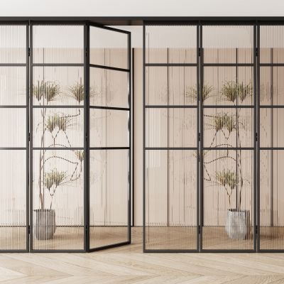 现代玻璃推拉门