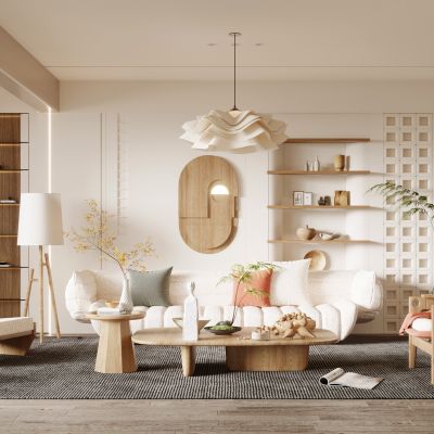 侘寂奶油风客厅