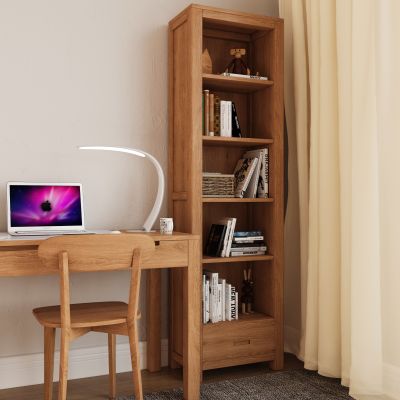 现代实木书桌收纳柜书柜