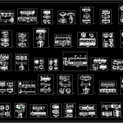 服务台 吧台施工图 CAD图库