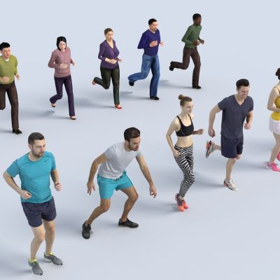 现代跑步 运动人物