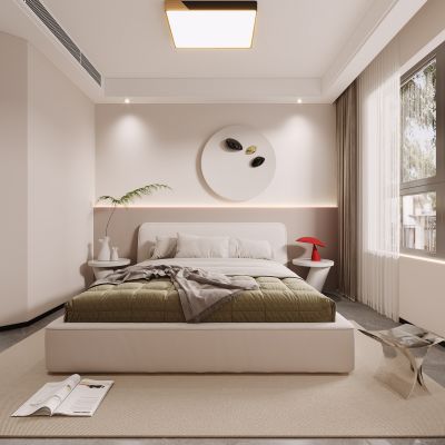 现代卧室，卧室，简约卧室