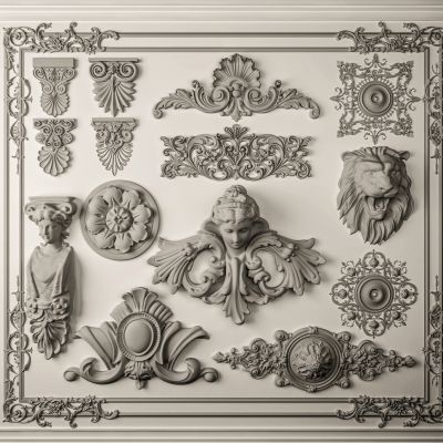 简欧石膏雕花 角线