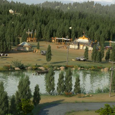 现代生态农场鸟瞰