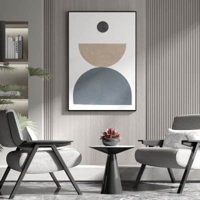 现代圆形休闲桌椅