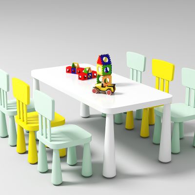 儿童玩具桌椅组合，积木