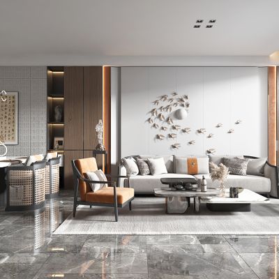 新中式风格客餐厅