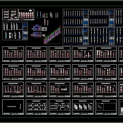 实木楼梯 扶手 立柱 柱头 CAD图库大全