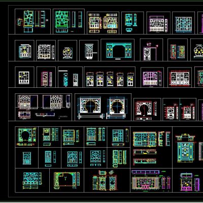 博古架深化CAD图集