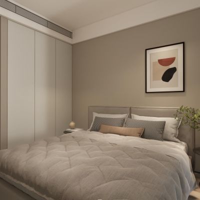  现代侘寂奶油风厨房