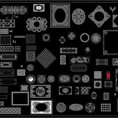 地面拼花图集 水刀 拼花 雕刻花纹