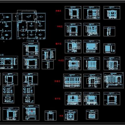 展厅护墙板设计 CAD图库