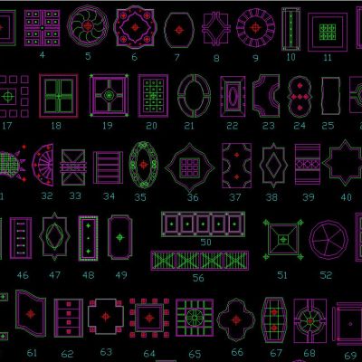 天花吊顶装饰 CAD图库