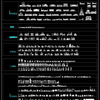 卧室书房立面模块 CAD精选模型已设随层