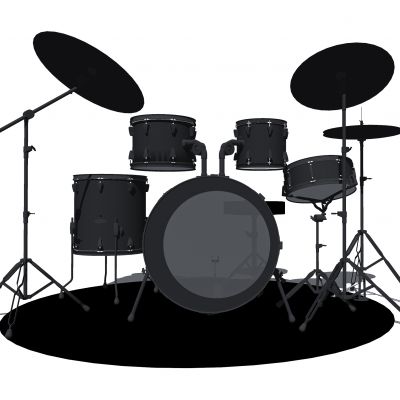 现代架子鼓爵士鼓乐器SU模型