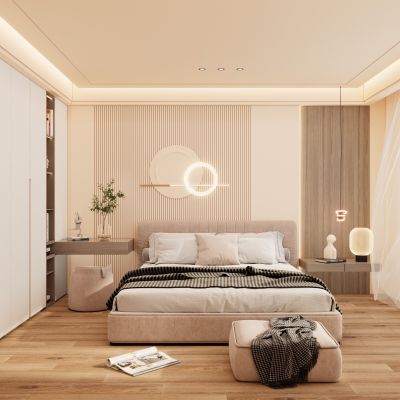 极简奶油风卧室