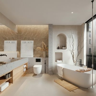 侘寂风卫生间SU