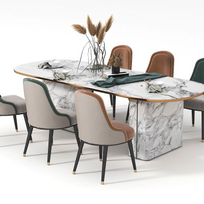 现代餐桌椅组合