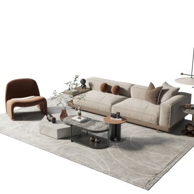 现代沙发茶几组合