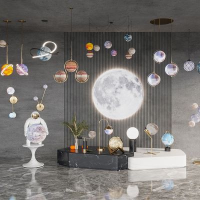 现代网红创意星球灯