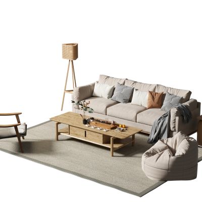 北欧沙发茶几组合