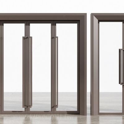 不锈钢烤漆玻璃门