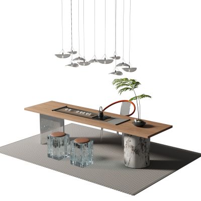 新中式茶桌椅组合