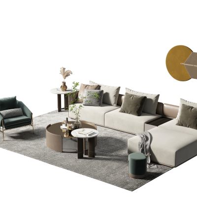 现代沙发茶几组合