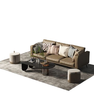 现代沙发茶几组合