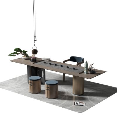 新中式茶桌椅组合