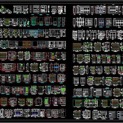 全屋定制 衣柜CAD图库cad施工图