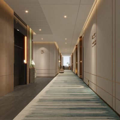 现代酒店廊过道