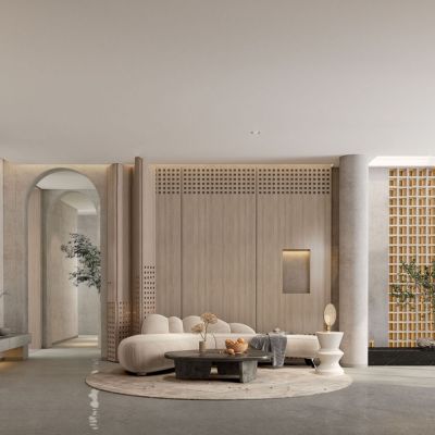 侘寂风民宿前厅