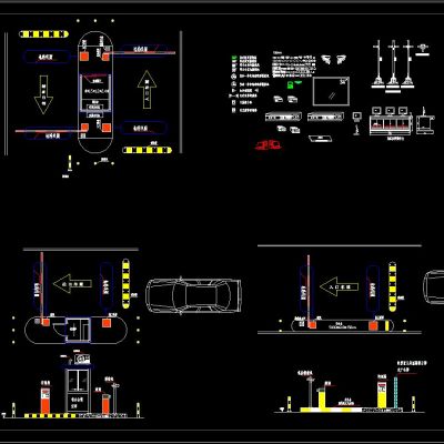 安防监控LED摄像头CAD图