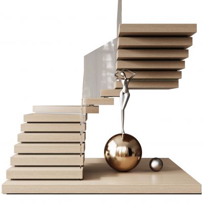 现代楼梯3D模型