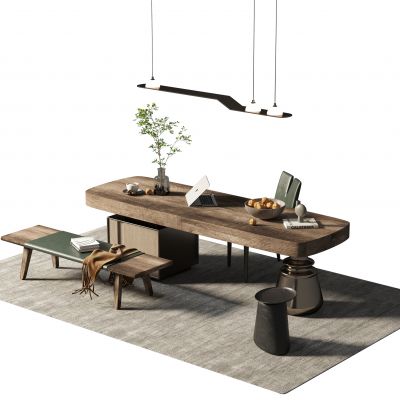 现代书桌椅组合