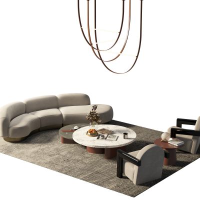 现代沙发茶几组合