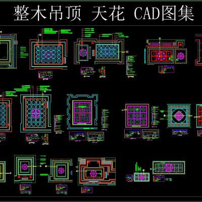 整木吊顶 天花 CAD图集