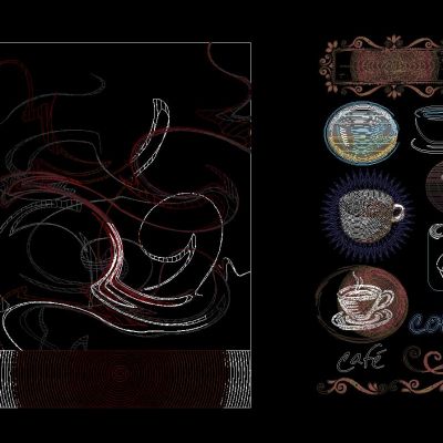咖啡体闲类个性图案