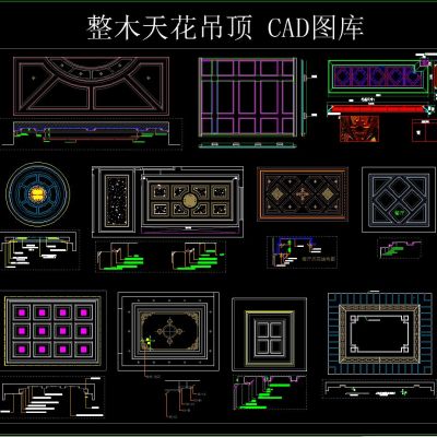 整木天花吊顶 CAD图库