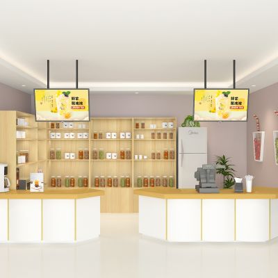 现代简约饮品吧台